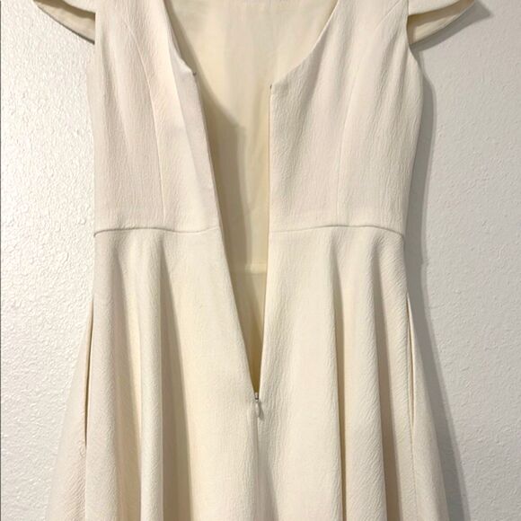 Dress the Population Livia Ivory Fit and Flare Dress Womens Small Wedding Bride - Picture 8 of 16